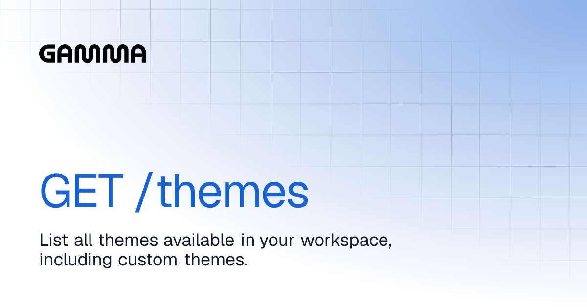 GET /themes | Gamma